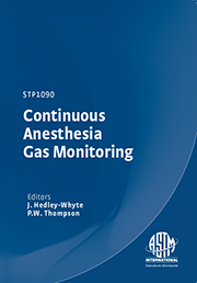 Continuous Anesthesia Gas Monitoring | ASTM eBooks | ASME Digital ...
